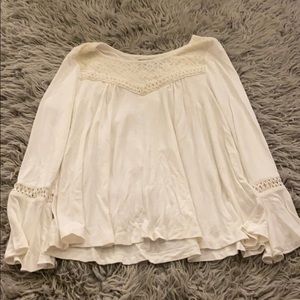 White Flare Sleeve Top